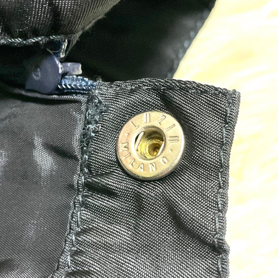 PRADA プラダ タイトスカート ひざ丈 ナイロン ロゴボタン イタリア製 黒