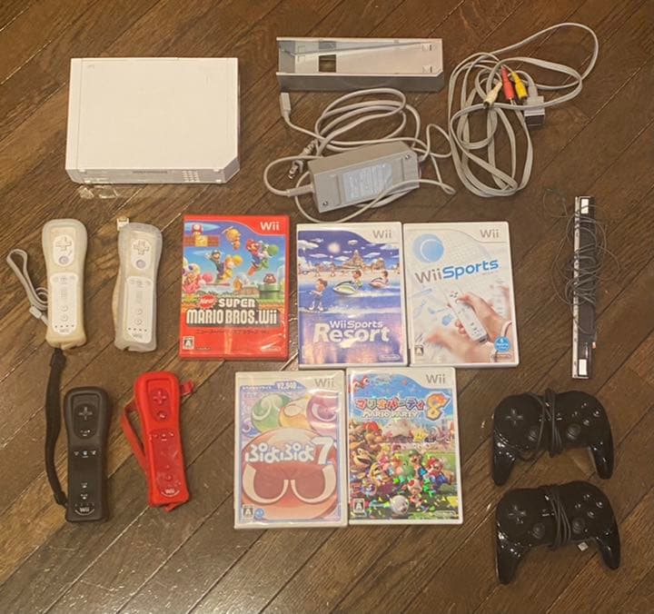 Wii ウィー　本体　コントローラー　ソフト（マリオ、スポーツ等）14点セット！