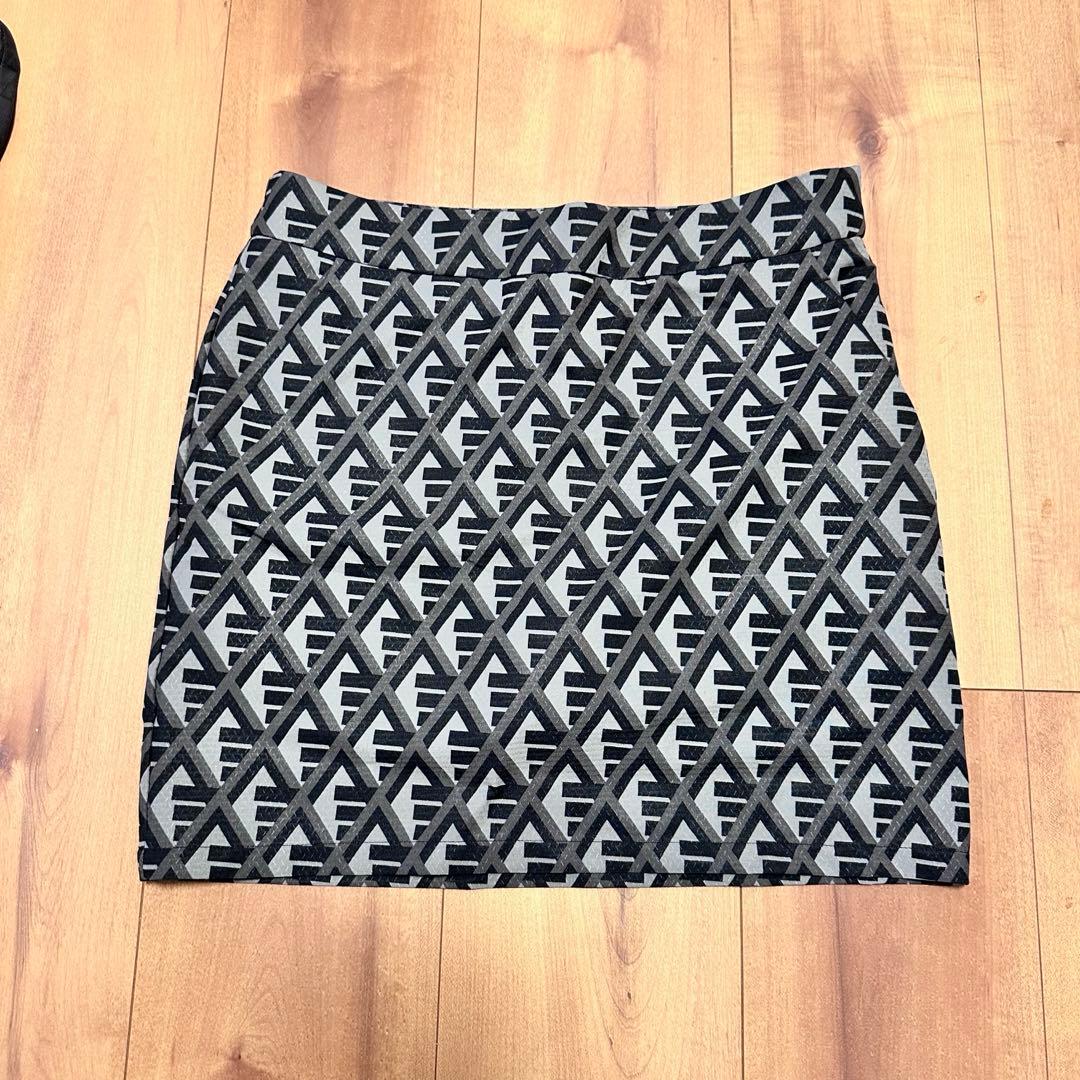 半袖ポロシャツ　スカート　セットアップ　春夏　吸水速乾　グレー×ブラック　新品S