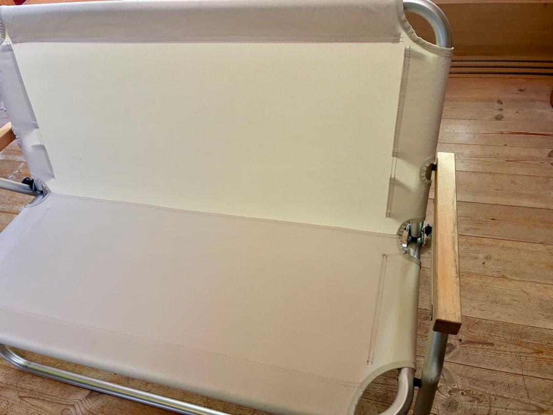 【廃盤】無印良品 アルミ 折りたたみベンチ　クッション付き　手渡し限定