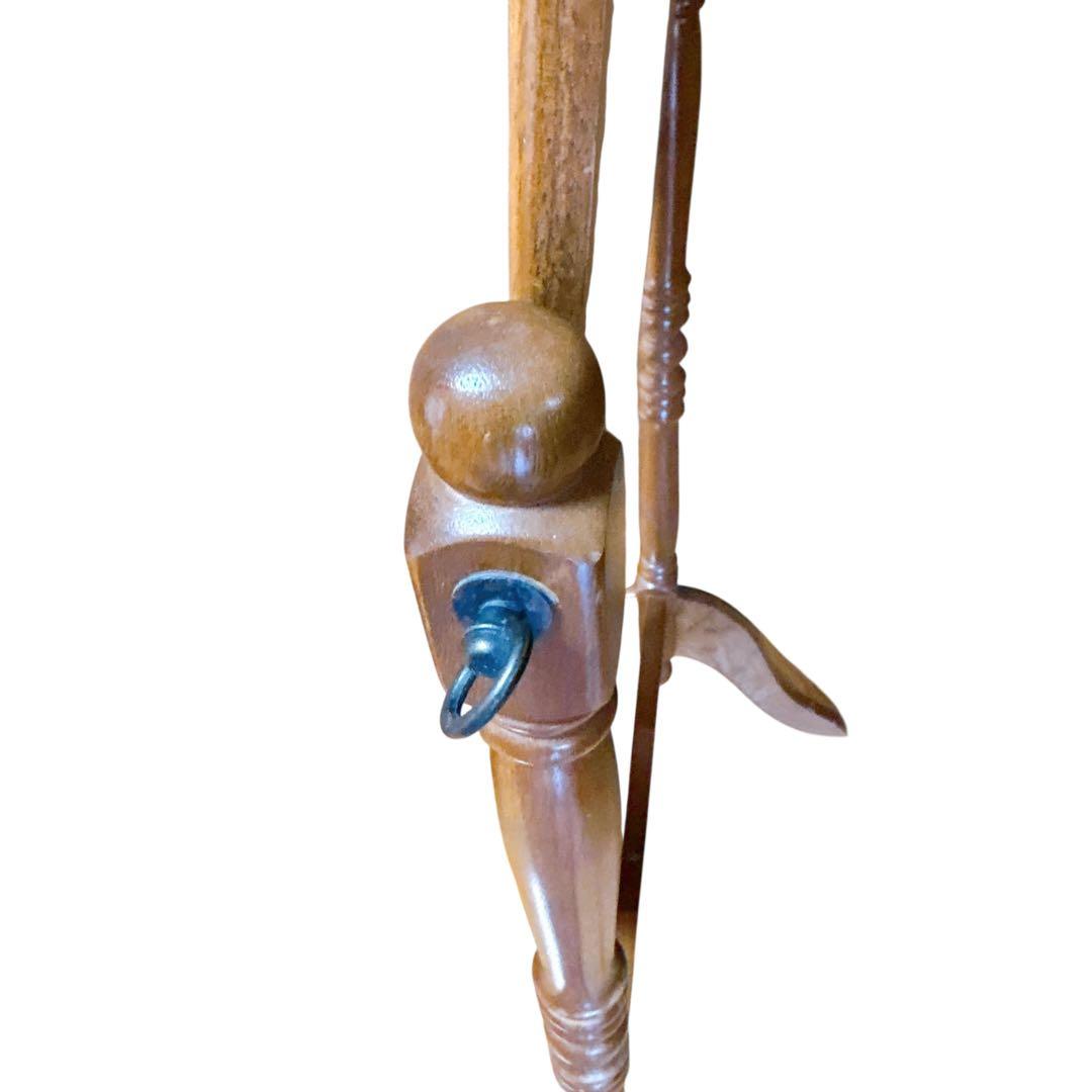 アンティーク　木製　全身鏡　スタンドミラー　ヴィンテージ　オーバル