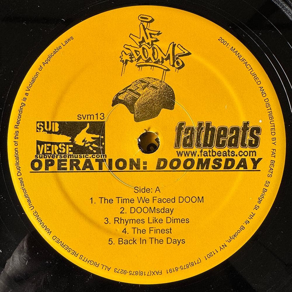 洋楽 MF Doom / Operation : Doomsday. (2LP)