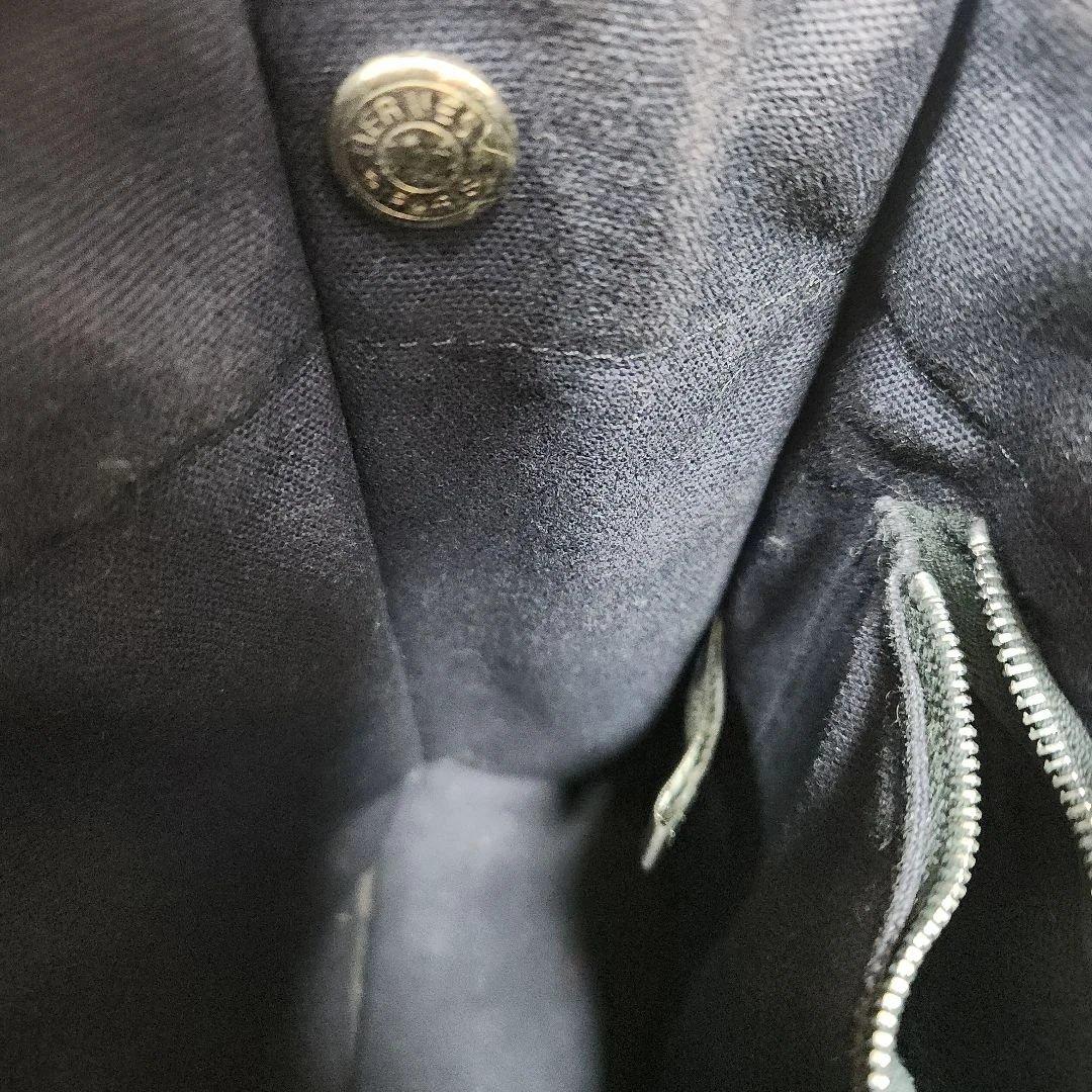 HERMES フールトゥキャンバスミニトートバッグ　ネイビー