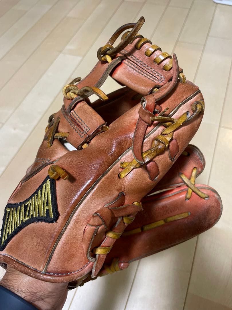 TAMAZAWA 硬式野球内野手用グラブ ブラウン