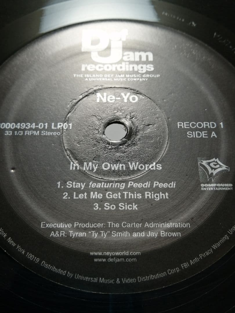 【'05 名盤】NE−YO ニーヨ IN MY OWN WORLD 2枚組LP