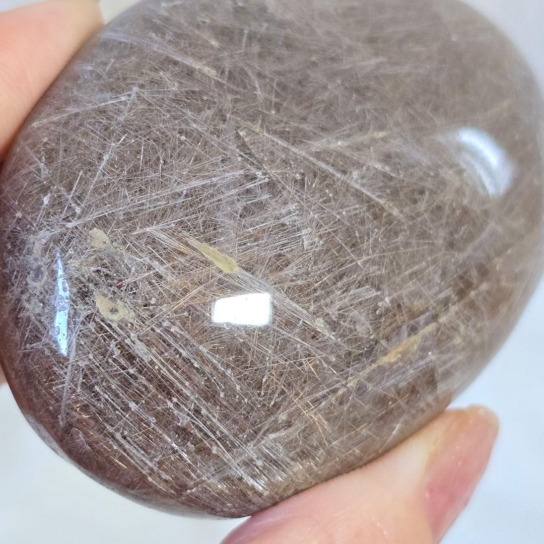 ルチル スモーキークォーツ パームストーン 握り石 天然石