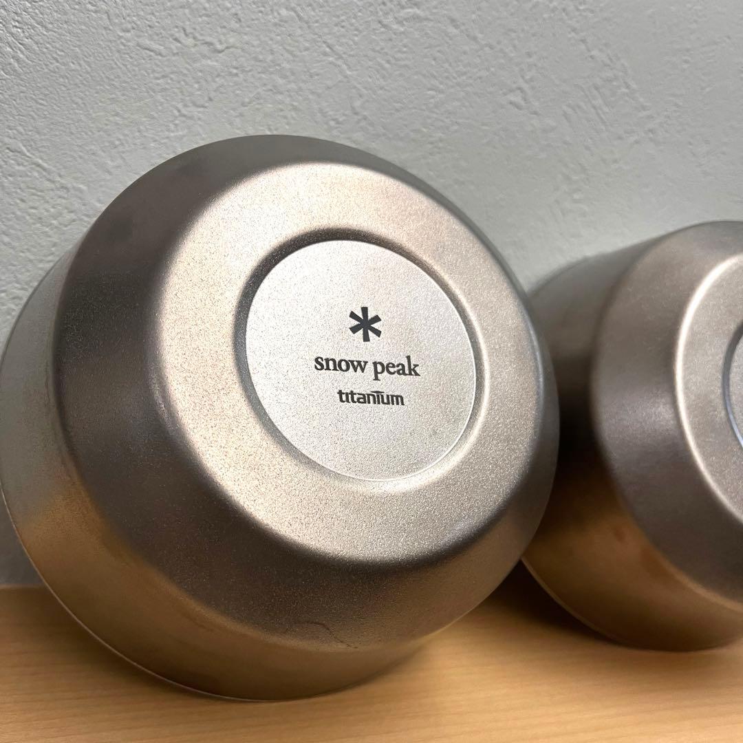美品☆スノーピーク　チタンダブルボウル 600　TW-241　2個セット