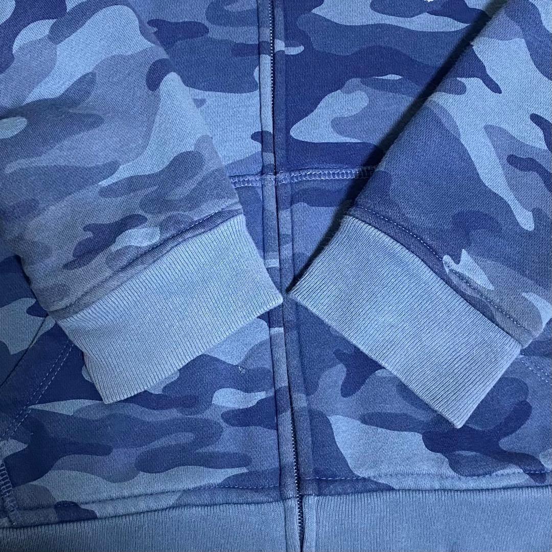 y2k GAP 迷彩 フルジップパーカー ロゴ グランジ 平成ギャル ネイビー