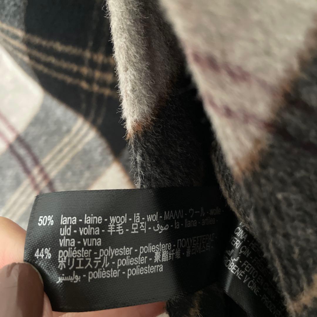 【新品タグ付き】ZARA チェック柄 ケープコート