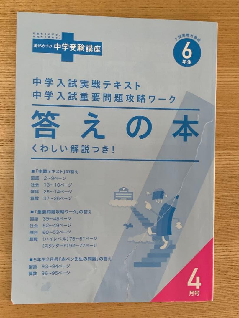 【未記入】考える力プラス中学受験 ６年生【1年分セット】