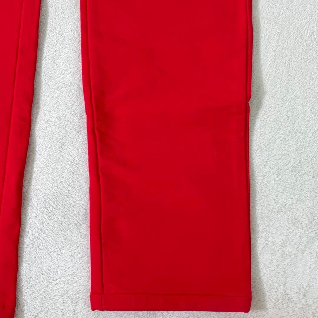 タグ付美品【OAKLEY】ゴルフパンツ 撥水 防寒 裏起毛 ロゴ刺繍 赤系 32