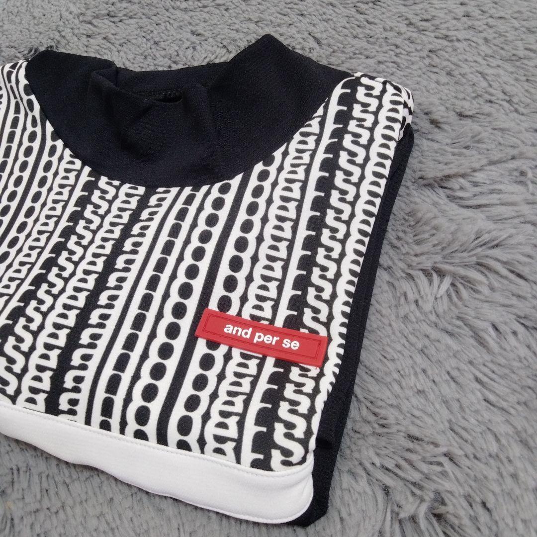 アンパスィ♡モックネック 半袖*シャツ♡Mゴルフ スポーツ テニス