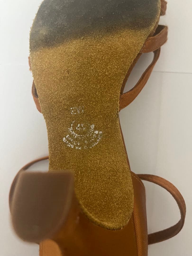 社交ダンス用インターナショナル24cmEXワイドダークブラウンストラップサンダル