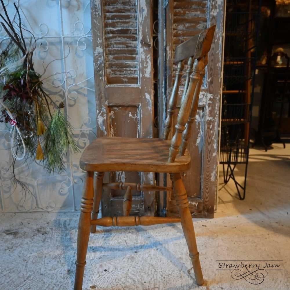 L3710-27-3 英国アンティーク アイベックスチェア キッチンチェア 剥離