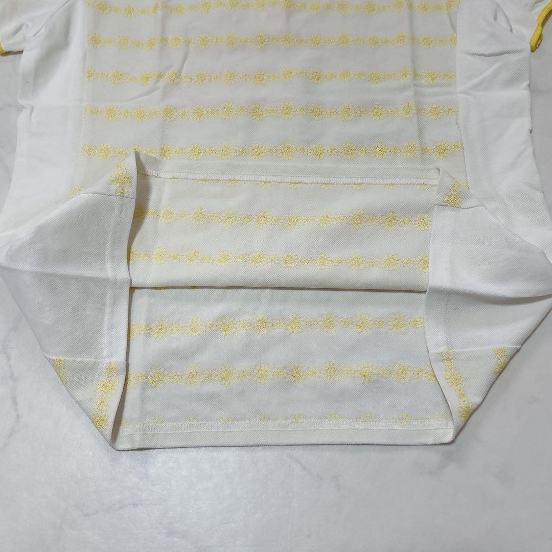 未使用級 ランバンスポール LANVIN SPORT ゴルフポロシャツ 黄 L