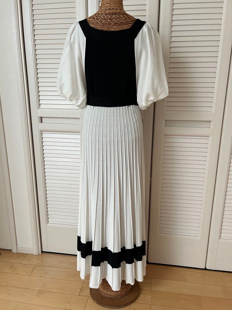 連休セール！グレースコンチネンタル　バイカラーロングワンピース