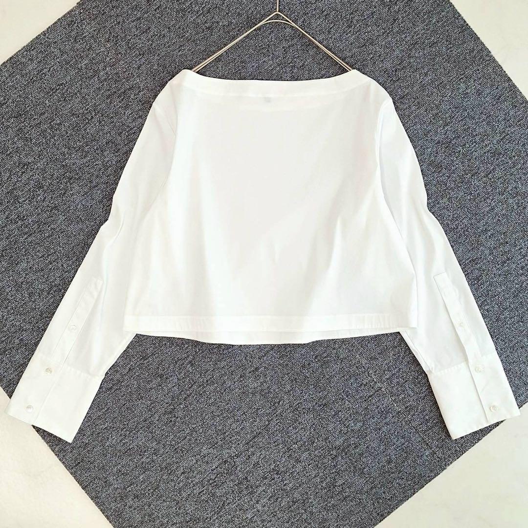 A2130セオリー 24SS ボートネック ブラウス プルオーバー S 白