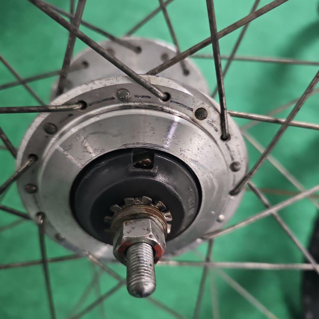 アルミリム　前輪 27x1-3/8 タイヤ付 ハブダイナモ 27インチ j1端子