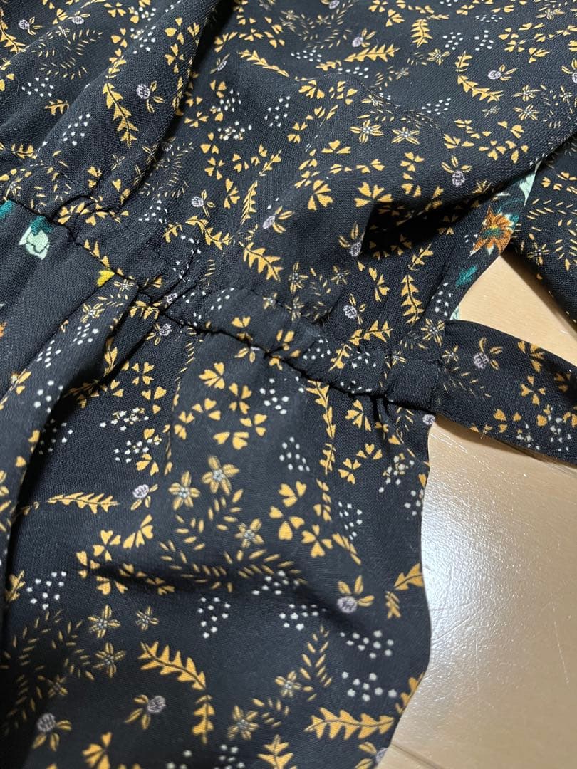 美品／as know as olaca オオラカ　花柄　パッチワークワンピース