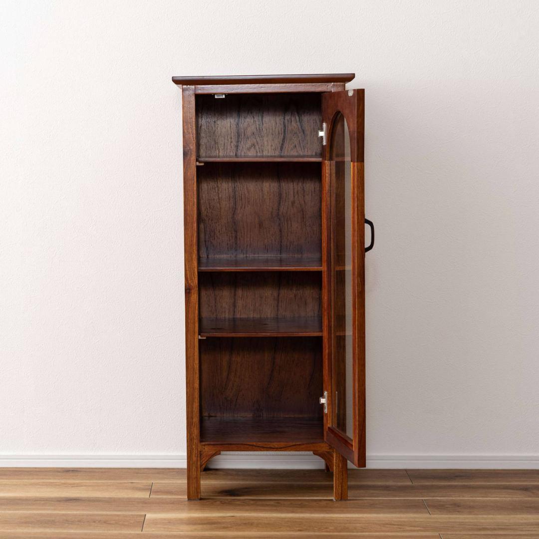 クラシック キャビネット サイドボード ローマアーチ窓 飾り棚 食器棚 木製