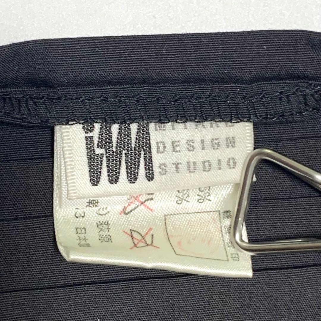 イッセイミヤケ デザインスタジオ プリーツロングエプロン ブラック