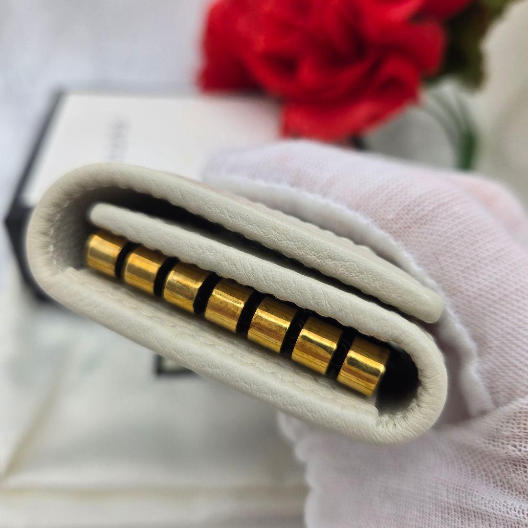 【極美品】 GUCCI グッチ キーケース 6連 GG マーモント バンブー