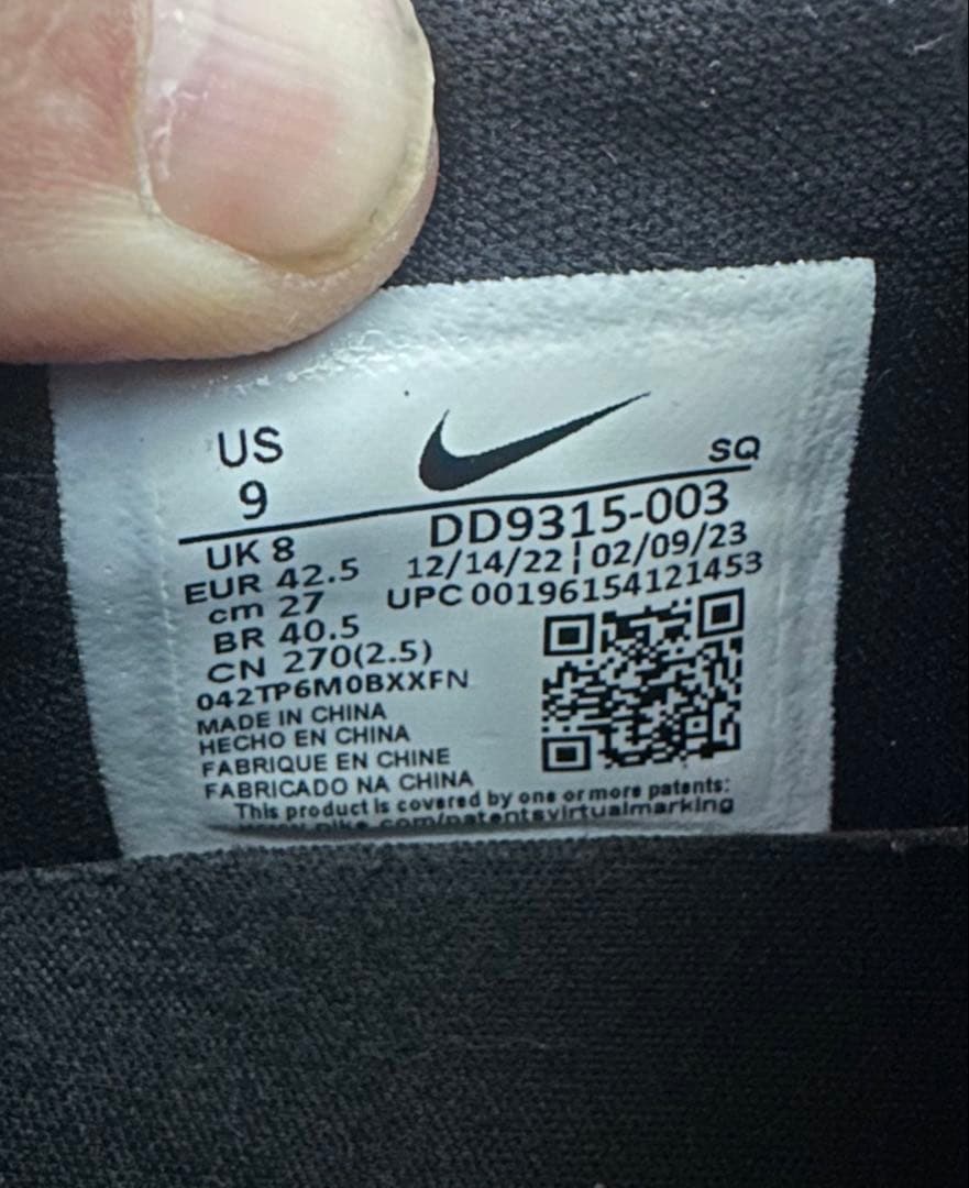 Nike エアジョーダン1 LOW ゴルフ オールブラッククロコ　27.0cm