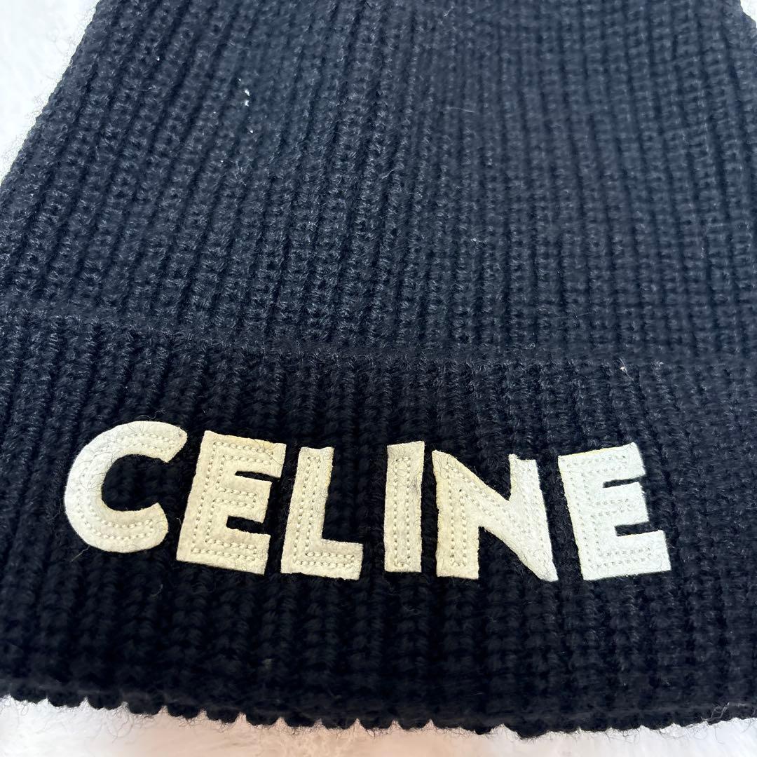CELINE 黒 ニット帽