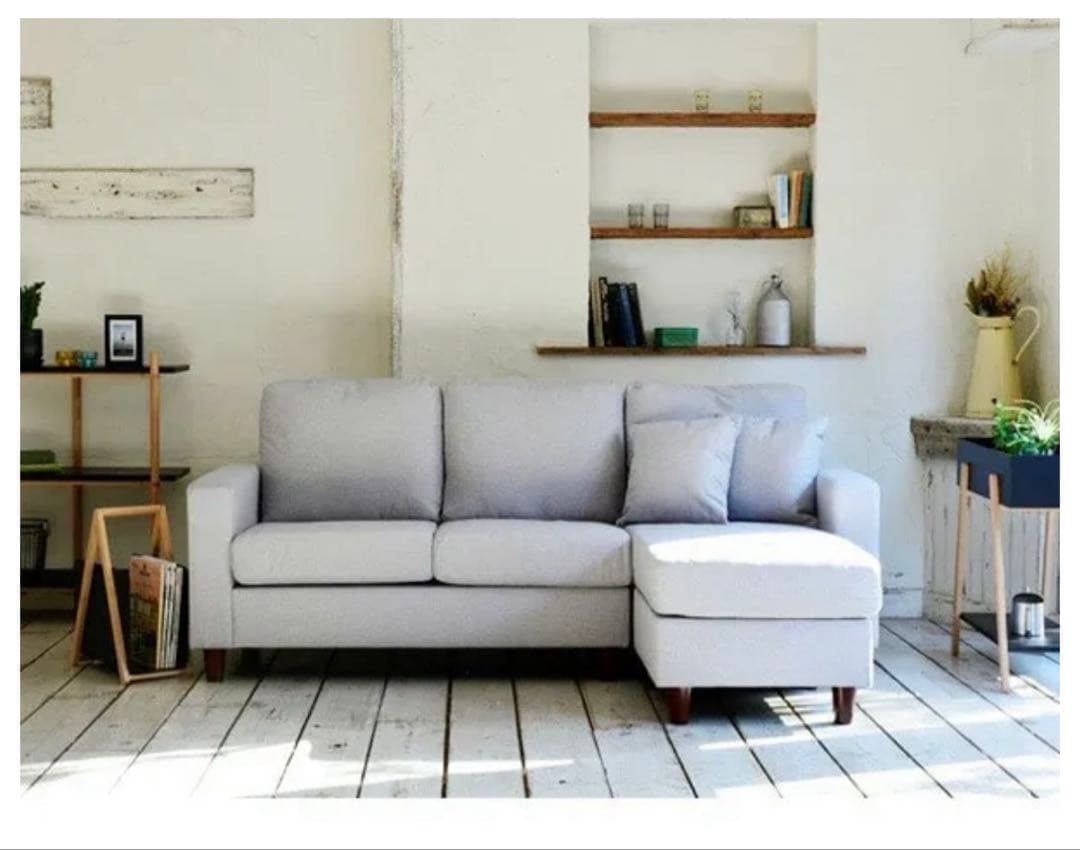 山善(YAMAZEN) ポケットコイルクッション カウチソファ　オットマン付き