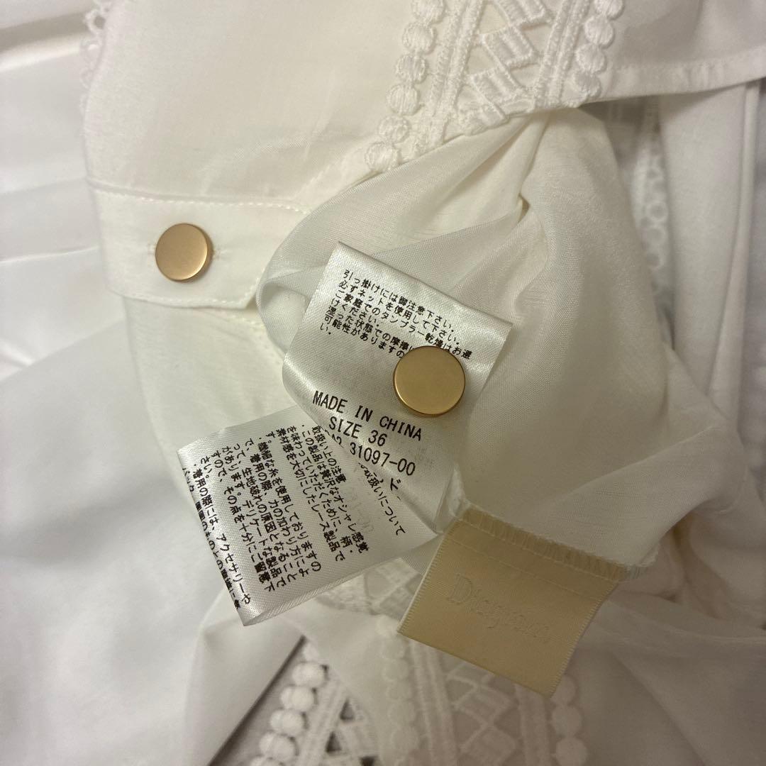 美品！レース切替フレアワンピース　ダイアグラムグレースコンチネンタル　春