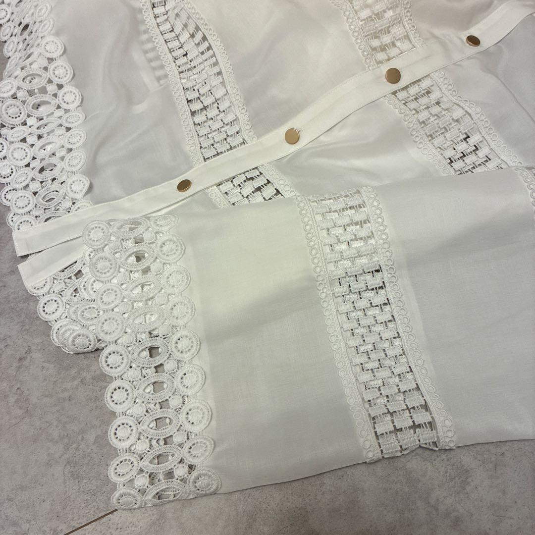 美品！レース切替フレアワンピース　ダイアグラムグレースコンチネンタル　春