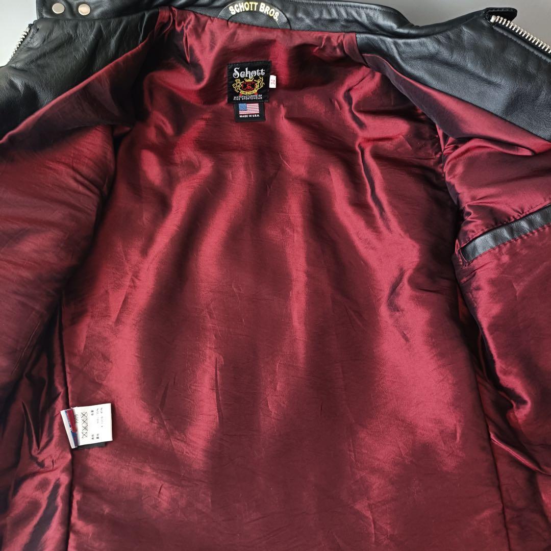 Schott ショット レザー シングルライダースジャケット サイズ34