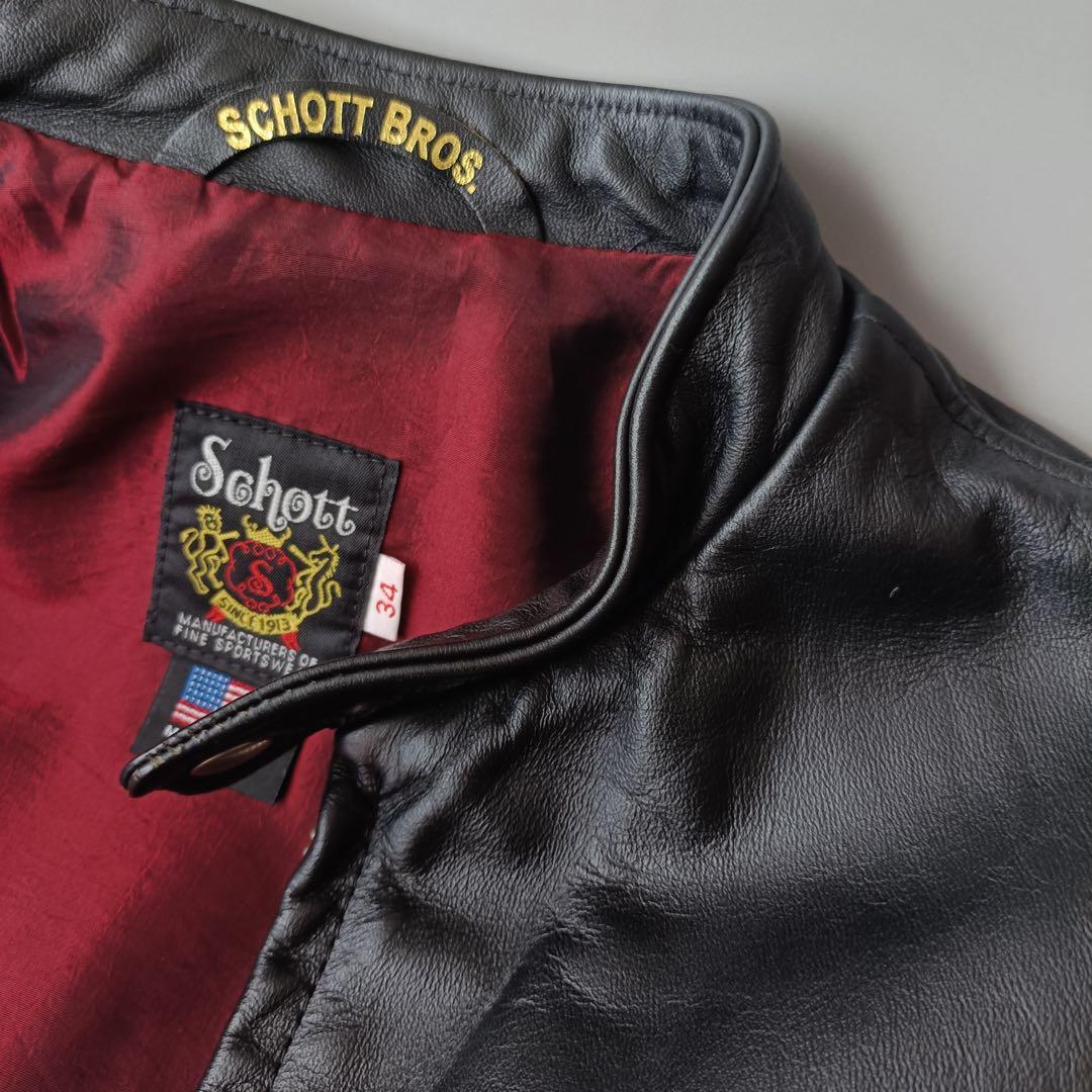 Schott ショット レザー シングルライダースジャケット サイズ34