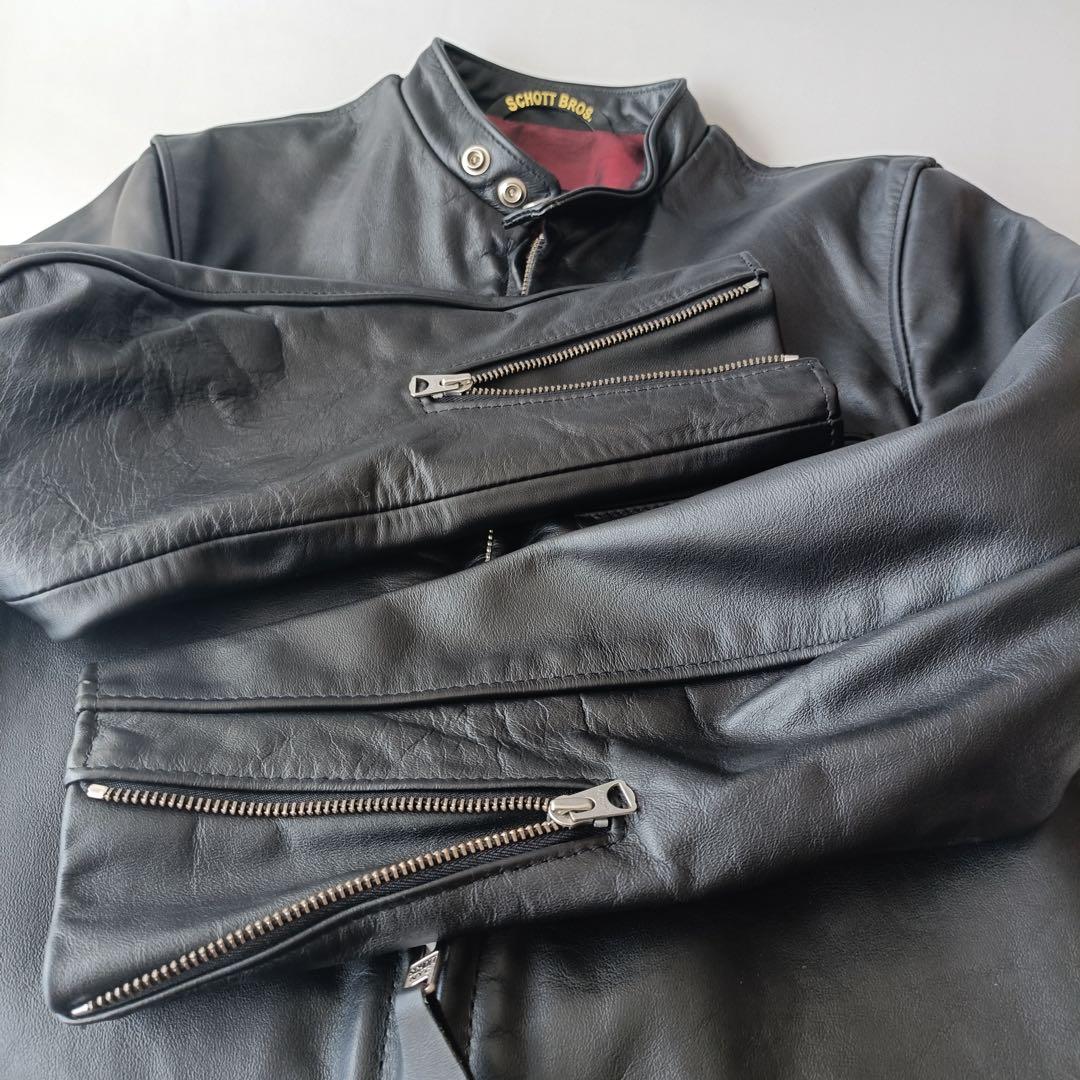 Schott ショット レザー シングルライダースジャケット サイズ34