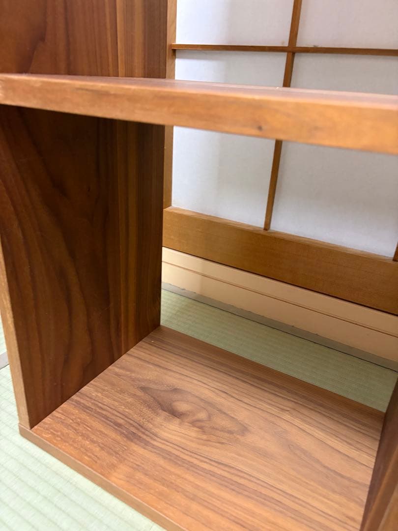 たのメル便送料込み　組み立て不要　無印良品　スタッキングシェルフ　ウォルナット