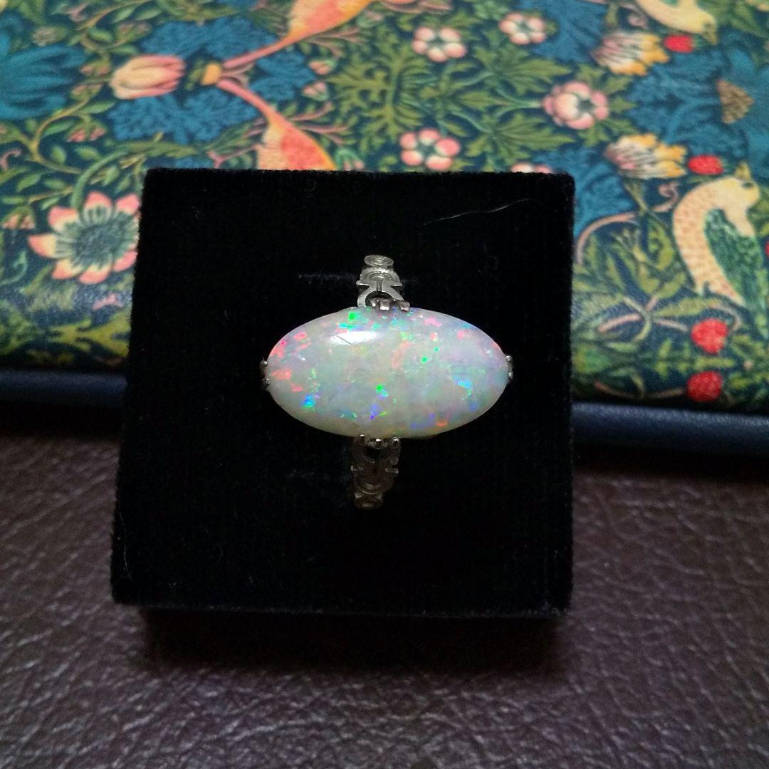 大粒☆ホワイトオパール☆15号☆SP刻印