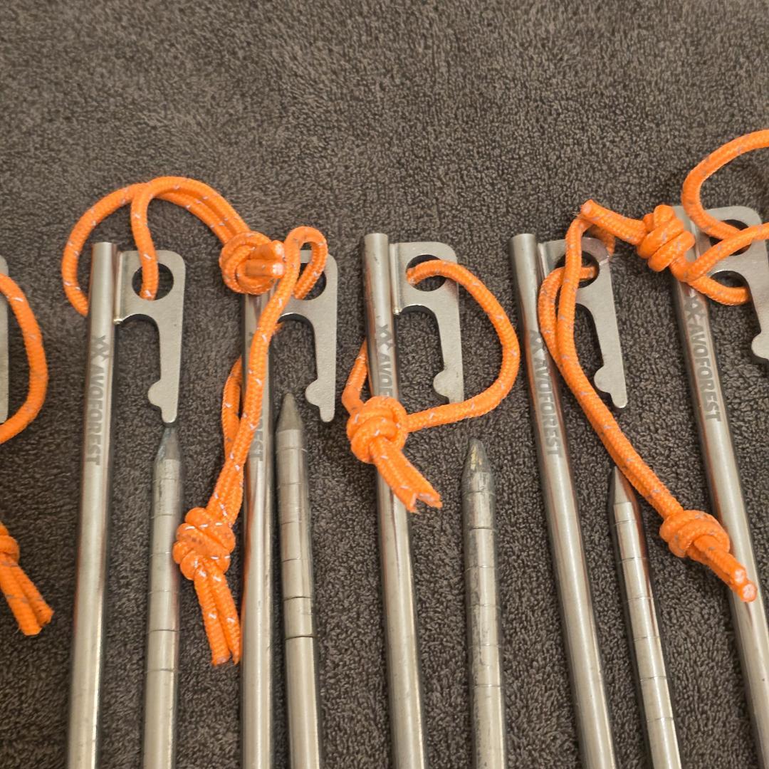 【LOGOS＆AVOFOREST】ハンマー+チタンペグ×22本SET