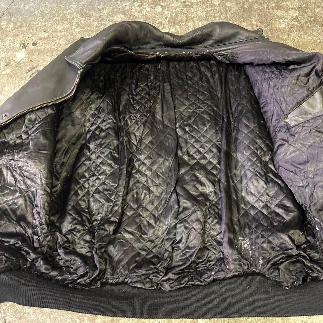 90s 本革 レザーフライトジャケット ボンバージャケット