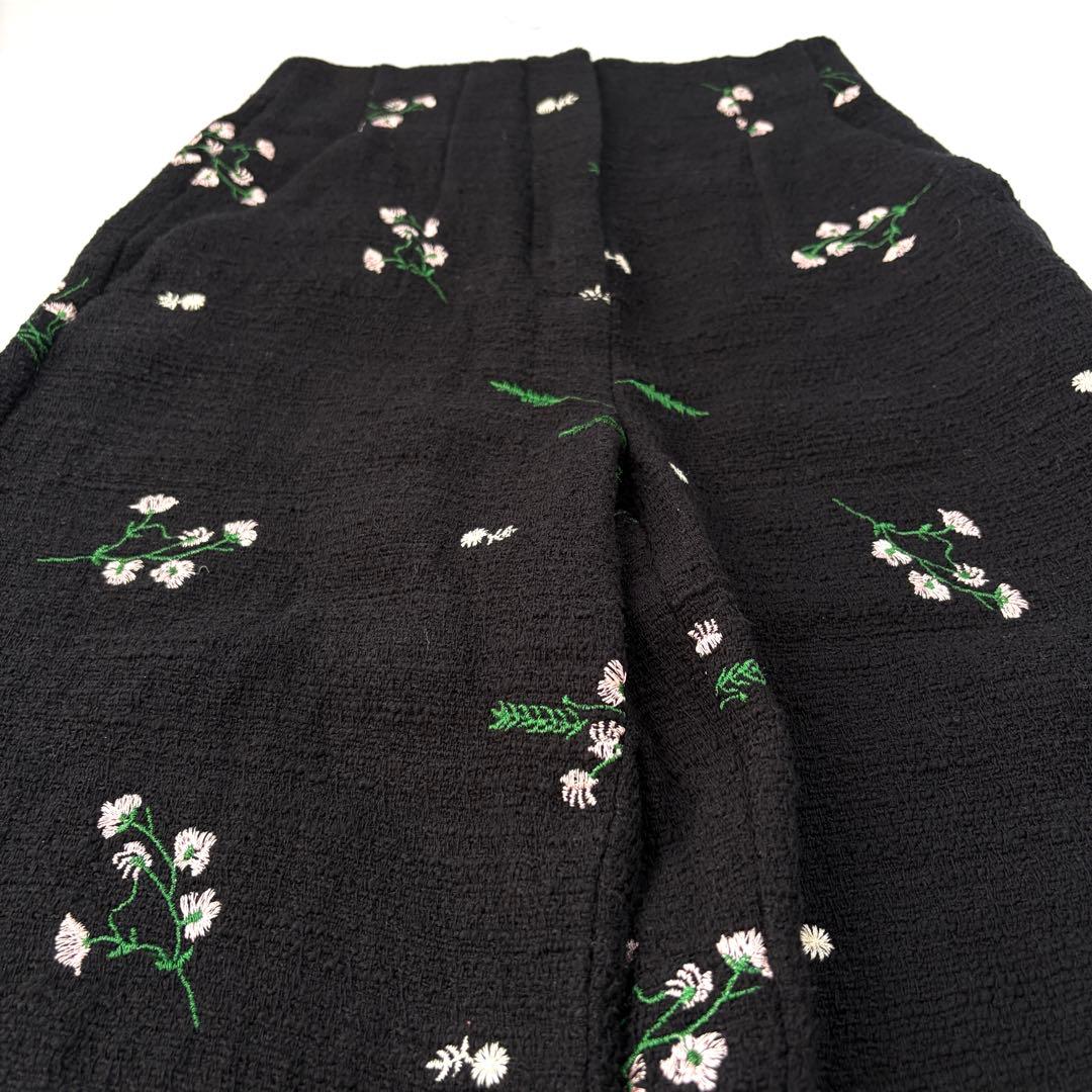 【美品】ZARA エンブロイダリーテクスチャージャケット　刺繍　セットアップ