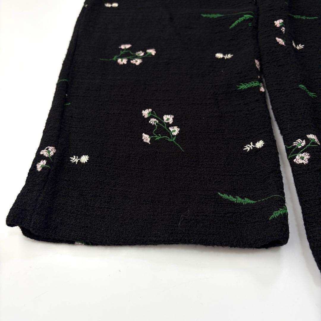 【美品】ZARA エンブロイダリーテクスチャージャケット　刺繍　セットアップ