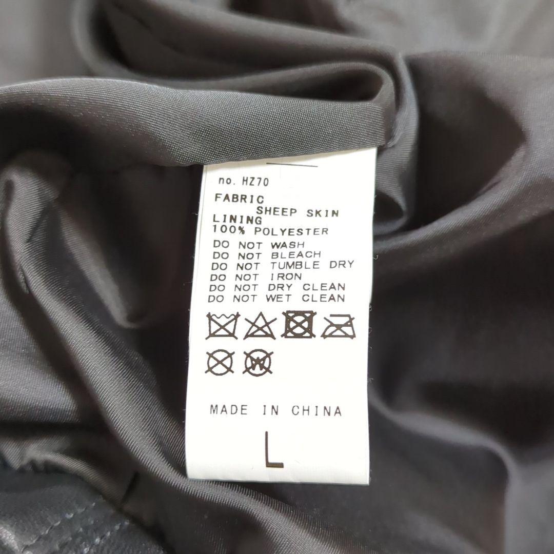 未使用級 エディフィス L ラムレザー カーコート ブラック