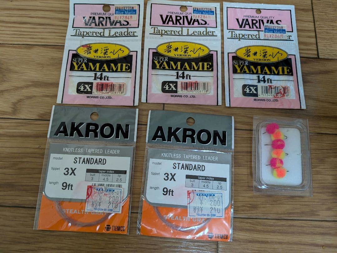 COATACフライロッド＆リール、フライ完成品、エッグフライ、テーパードリーダー