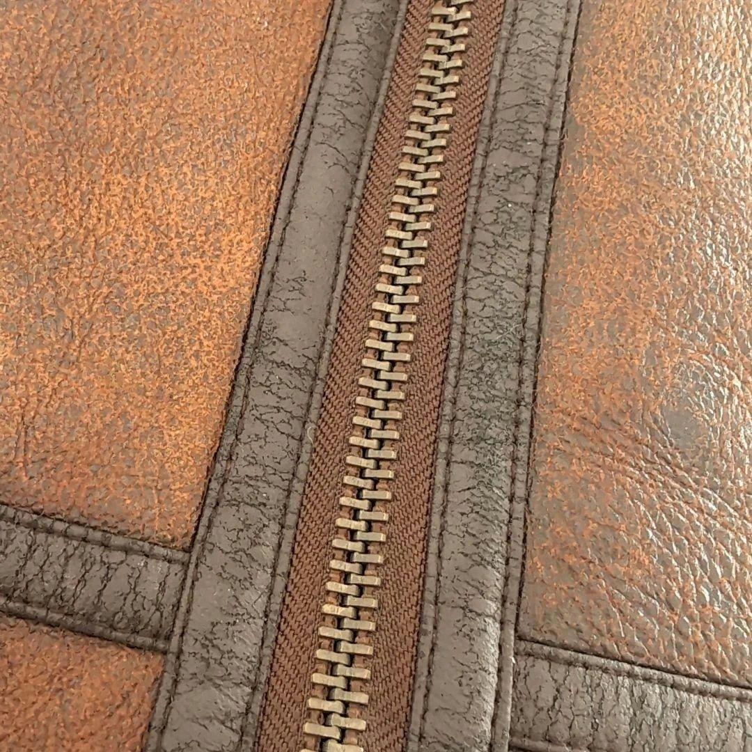 最終❗️ヴィンテージ90s B3 B-3 羊革レザージャケットL 茶