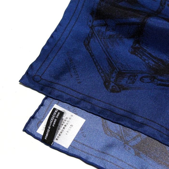 グローブトロッター GLOBE-TROTTER シルク ポケットチーフ 英国製