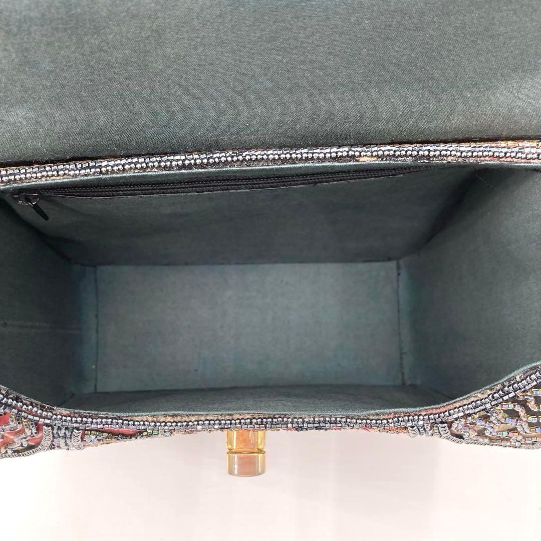 美品✨Lumy はしもと ビーズバッグ パーティー 王室御用達 ハンドバッグ