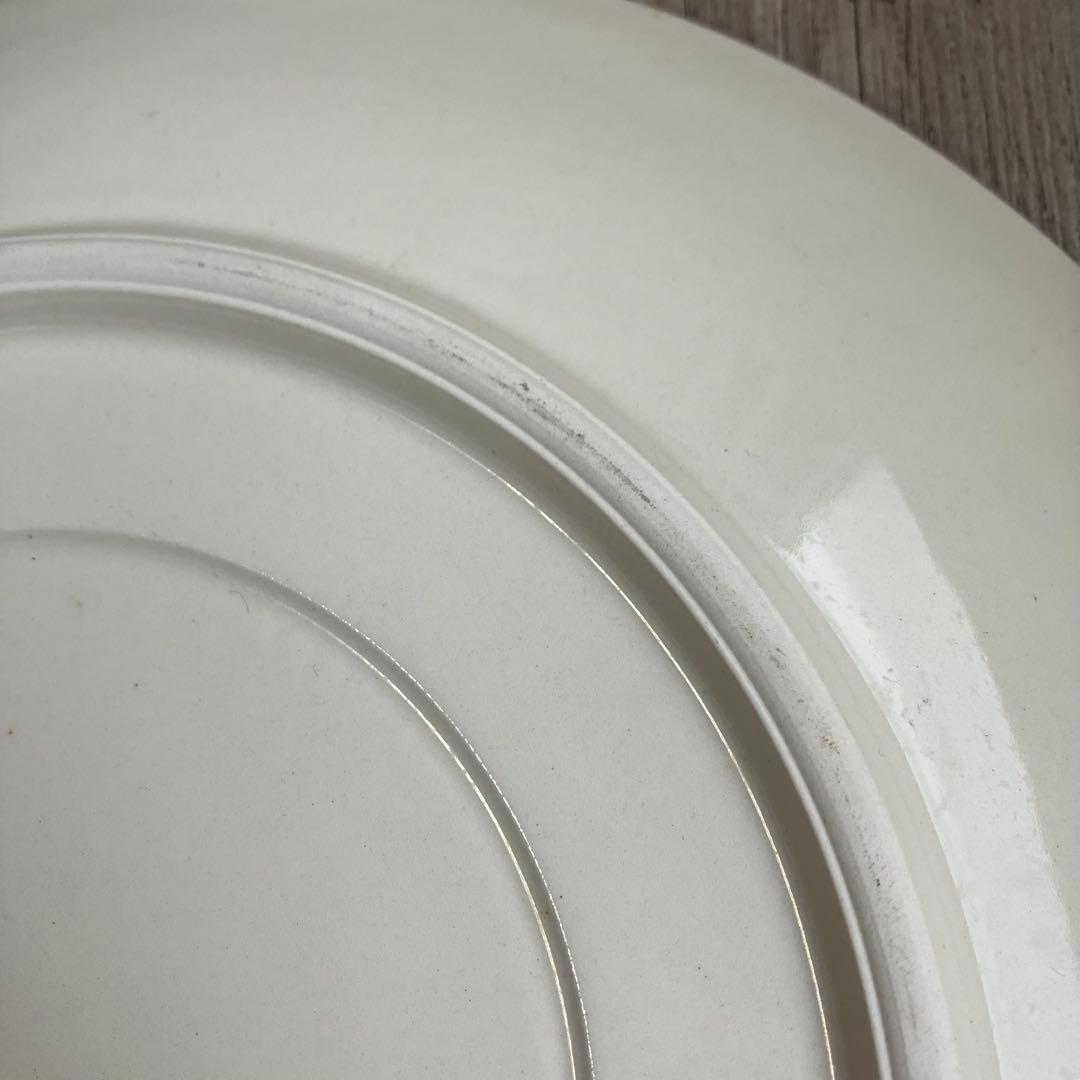 3F 【美品】大皿 飾皿 染付 菊・梅・蘭 矢羽根文様 縁起物 和モダン