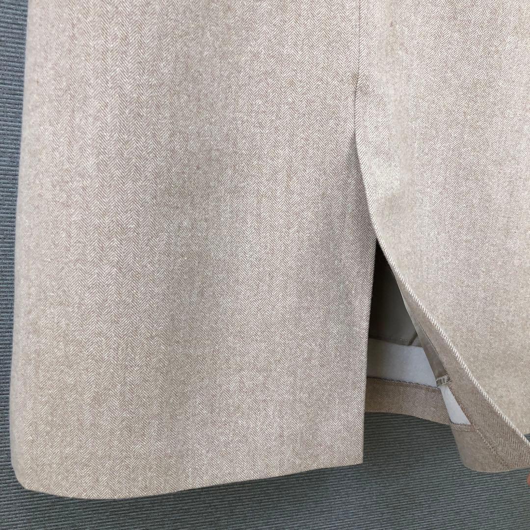 ボーダーズアットバルコニー WOOL HERRINGBONE DRESS 36