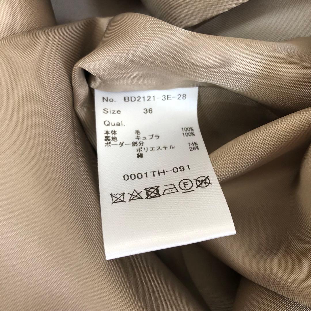 ボーダーズアットバルコニー WOOL HERRINGBONE DRESS 36