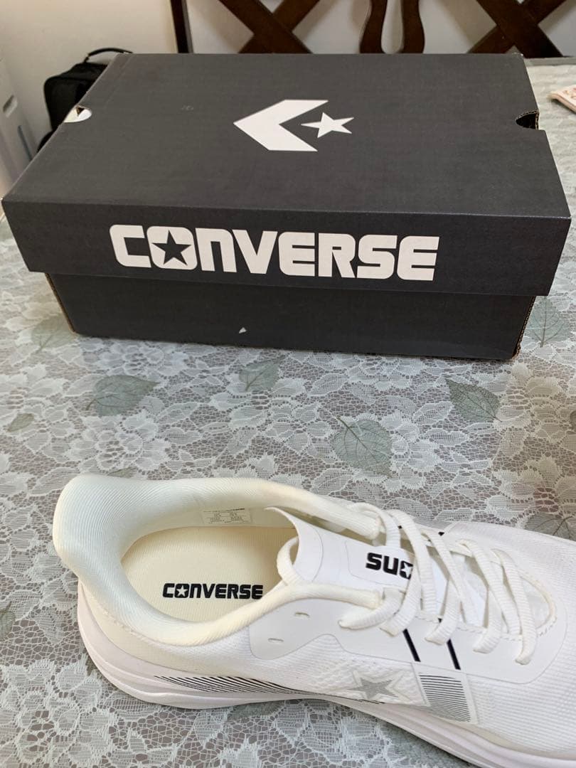 CONVERSE REACT ホワイト ランニングシューズ 28.5