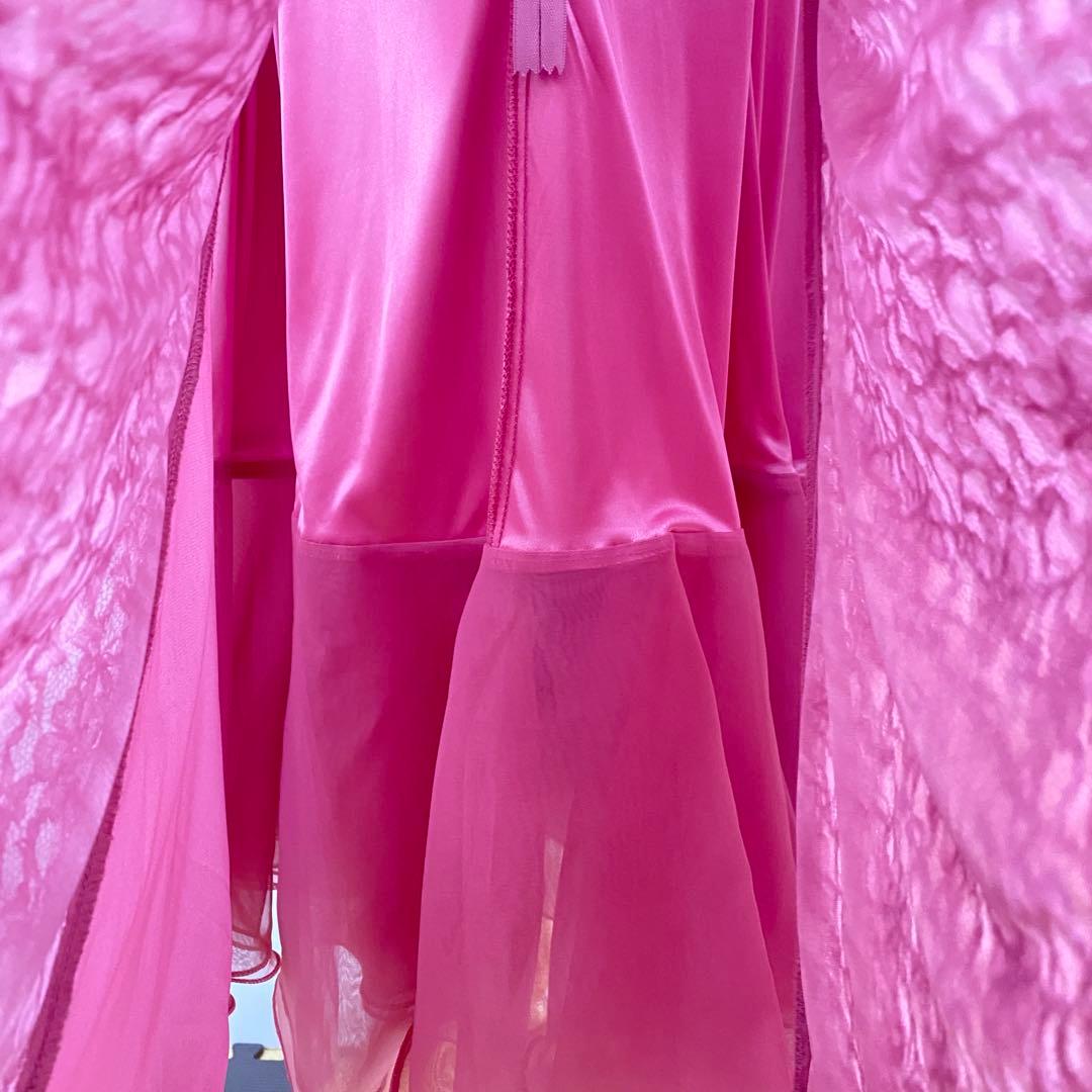 訳あり美品 社交ダンス ドレス ロングワンピース 派手 レース